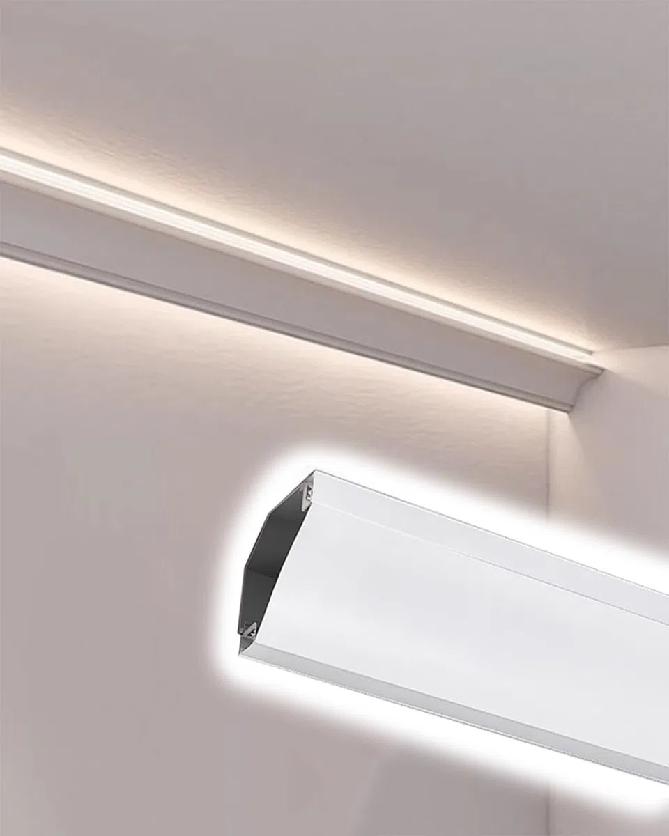 Genérico Perfil LED de iluminación para Salas de Estar, hoteles, centros comerciales y teatros - Decoración de molduras, 1-10 m (850 cm/334,6 pulgadas/27,9 pies) - Solución de iluminación Interior el