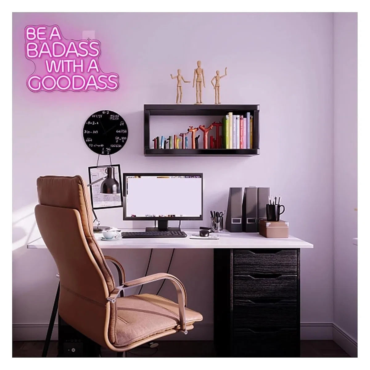 Señal de luz de neón Lámpara de panel con luz relajante para el estado ánimo Sé un rudo buen trasero