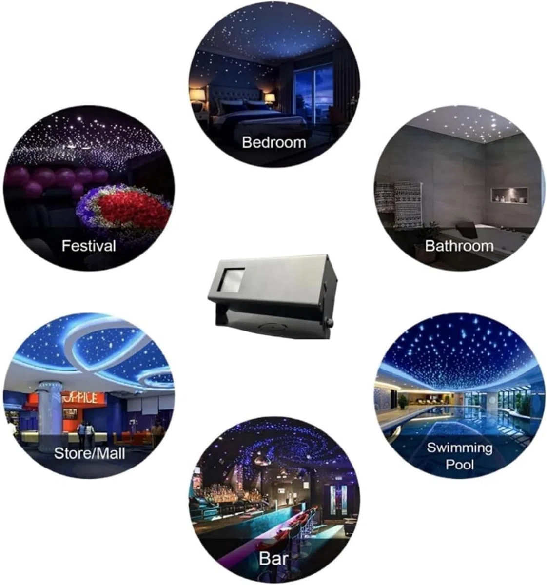 Proyector de luces de estrellas Firefly, lámpara de proyector de nevadas navideñas a prueba de agua, luz de luciérnaga móvil ajustable con control remoto y apagado del temporizador, distancia de lanza