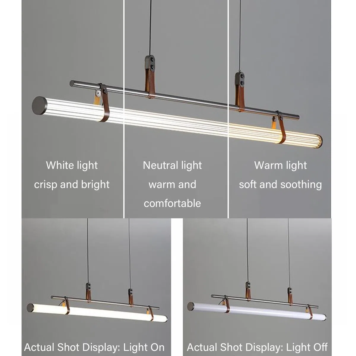 Lámpara Colgante Metálica Con Varilla Larga Estilo Industrial Moderno