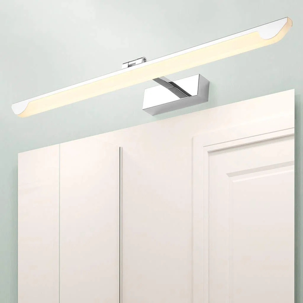 Lámpara de espejo, luz frontal de espejo, luz LED para baño, espejo de gabinete, lámpara de maquillaje, lámpara de pared antivaho moderna y sencilla (color: luz blanca, tamaño: 53 cm), lámpara de