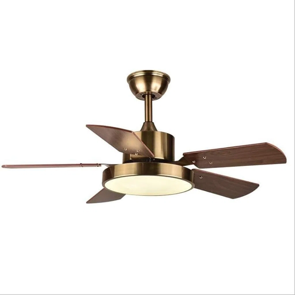 Ventilador De Techo para Dormitorio Salón Ventilador De Techo Retro Nórdico, Lámpara LED Moderna para Oficina, Dormitorio, Sala Estar, Metal(56 Inch)