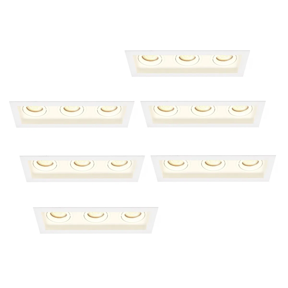 Ledvion 6 piezas foco empotrable LED blanco 3W blanco calido