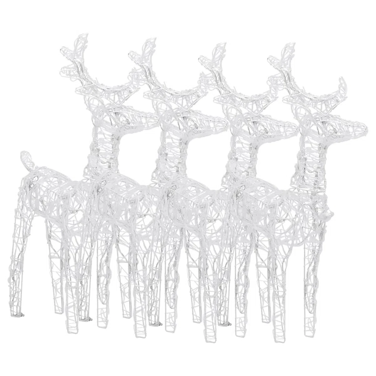 ARKEM Renos de Navidad 4 Unidades 160 LED Azul acrílico Renos NavideñOs Decorativos Exterior