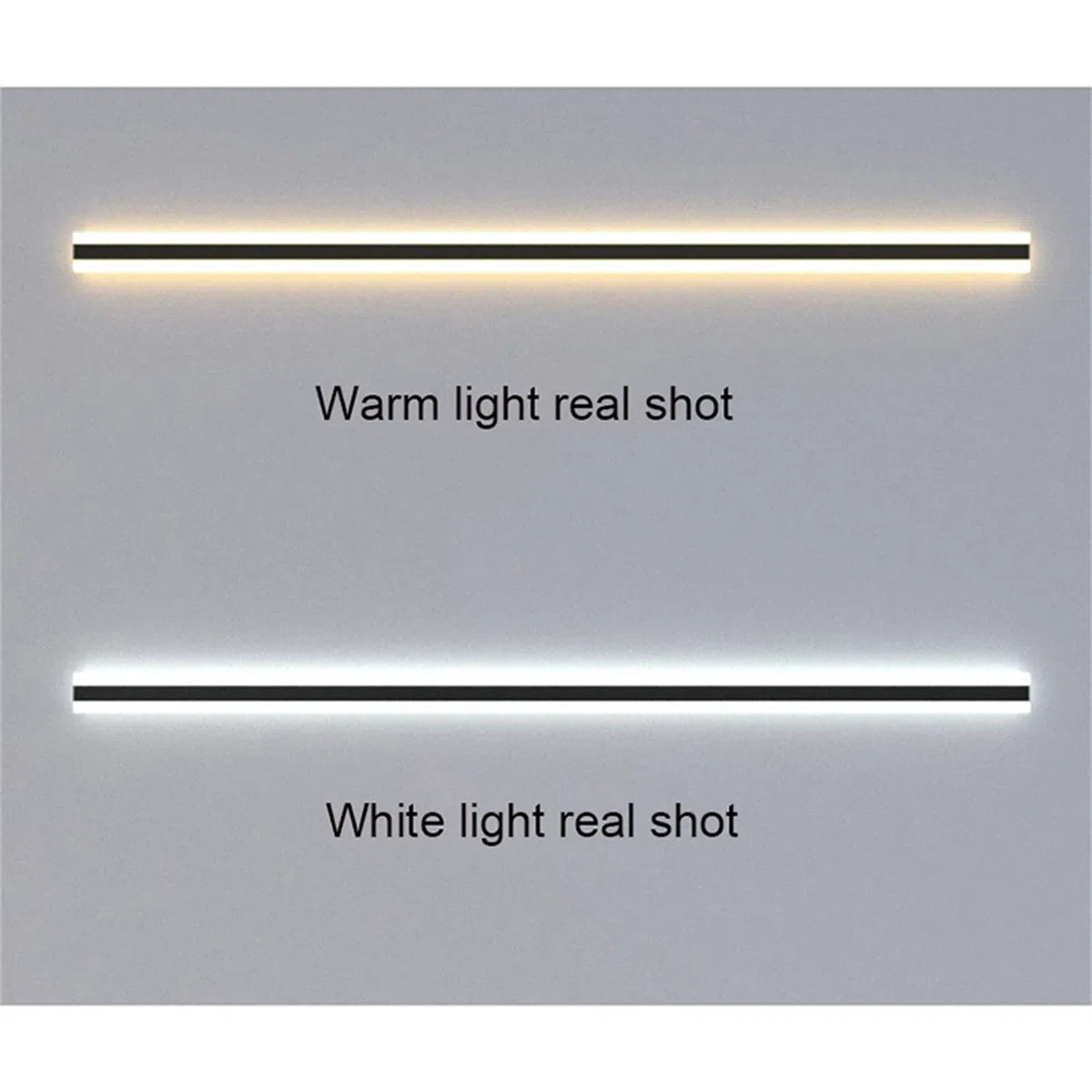Aplique de Pared para Exterior con Sensor de Movimiento, LED, Largo, para Interior, IP67, Resistente al Agua, Negro, Moderno, de Metal, para Porche, Patio, Sala de Estar, Garaje (luz Blanca,