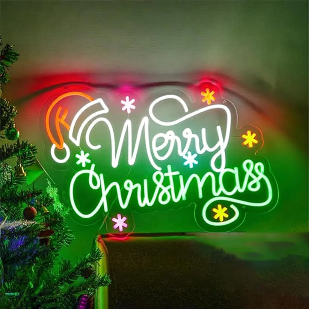 Letrero De Neón De Feliz Navidad, Letreros Navideños Con Luz LED, Letrero Luminoso Para Decoración Interior, 12 V, Decoración De Pared, Fiesta De Navidad, Para Fiesta En Interiores, Bar, Club