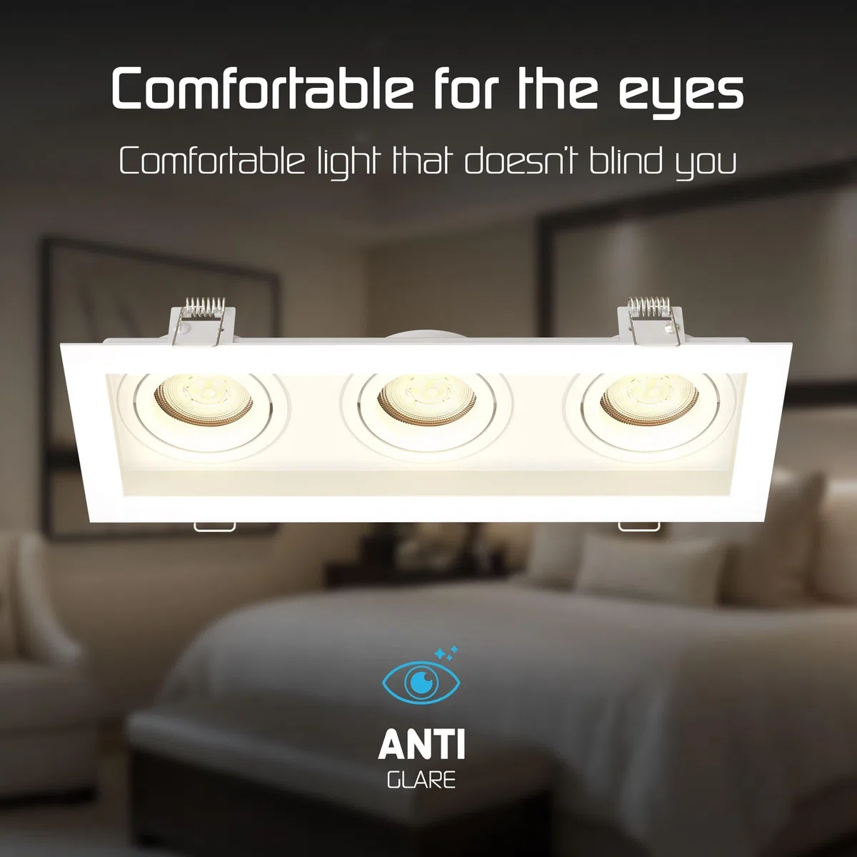 Ledvion 6 piezas foco empotrable LED blanco 3W blanco calido