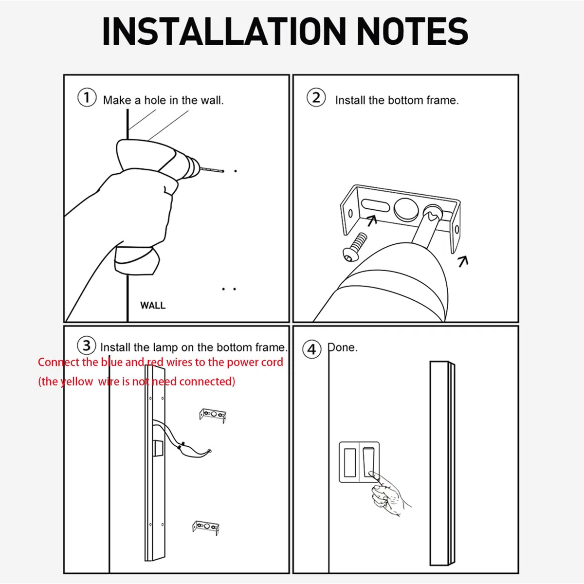 Aplique de Pared para Exterior con Sensor de Movimiento, LED, Largo, para Interior, IP67, Resistente al Agua, Negro, Moderno, de Metal, para Porche, Patio, Sala de Estar, Garaje (luz Blanca,