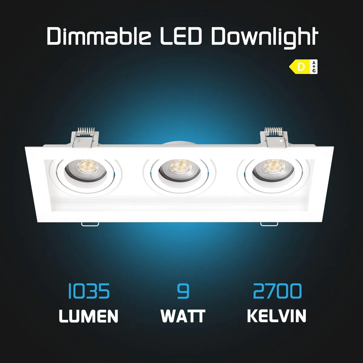 Ledvion 6 piezas foco empotrable LED blanco 3W blanco calido