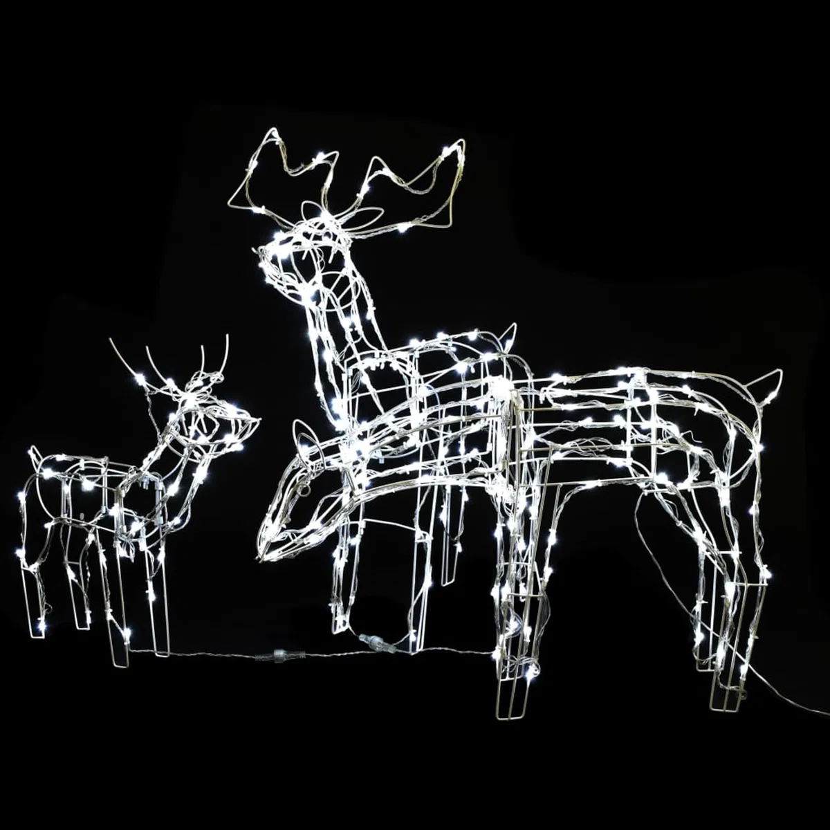 LAPOOH Renos de Navidad de Luces 229 Leds 3 Piezas, Figuras LED, Decoracion Navidad Exterior, Figura Luz Navidad, Reno Luminoso Exterior, Navidad Exterior Figuras51011