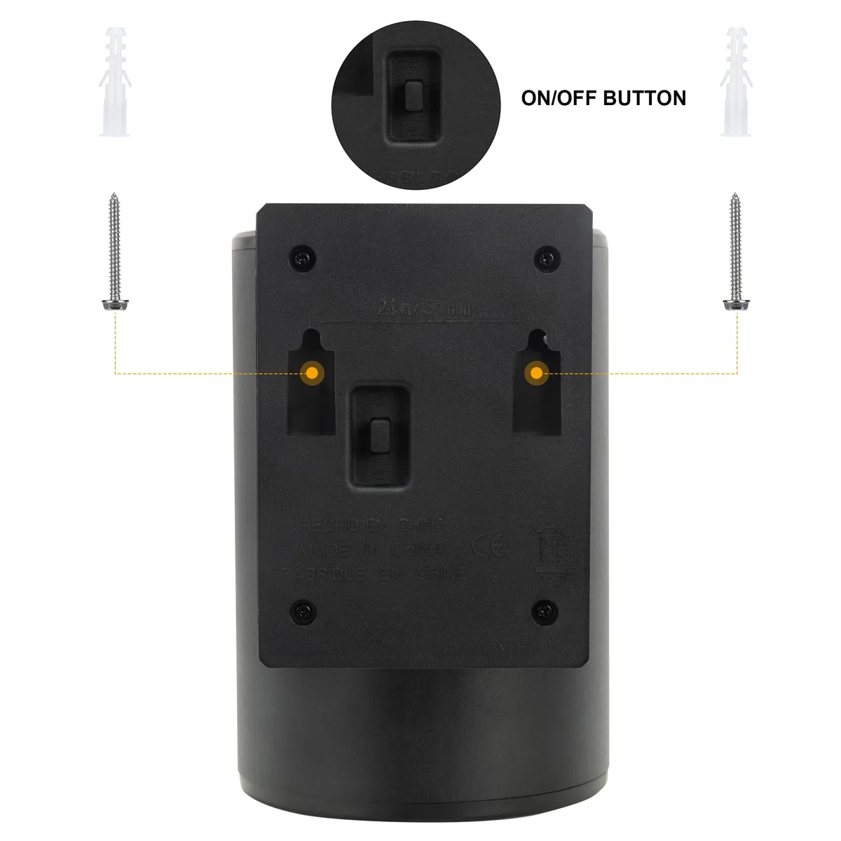 Livinlarge Lámpara solar de pared para exteriores, aplique de pared impermeable hacia arriba y hacia abajo, luces solares al aire libre para casa, garaje, porche, puerta (paquete de 2)