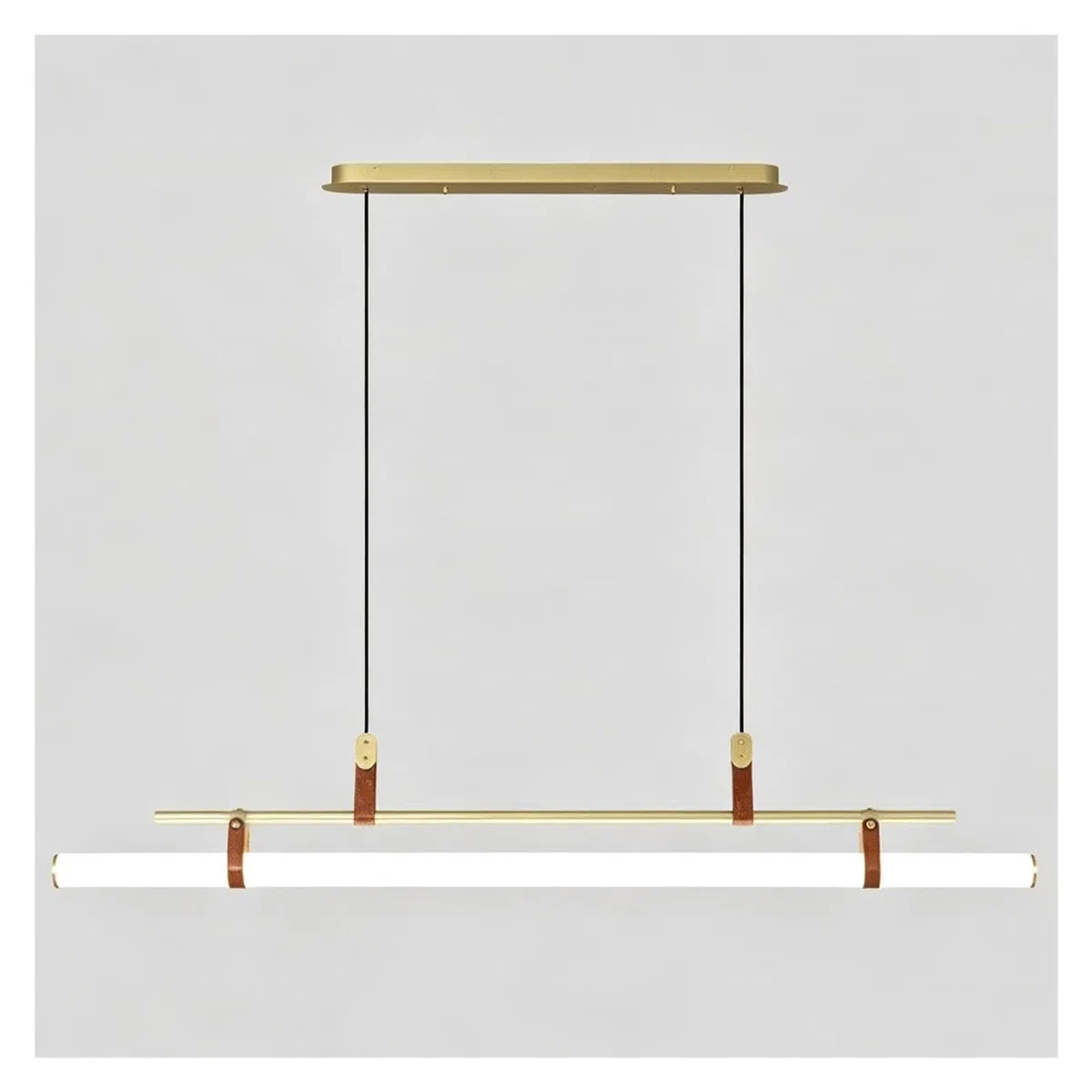 Lámpara Colgante Metálica Con Varilla Larga Estilo Industrial Moderno